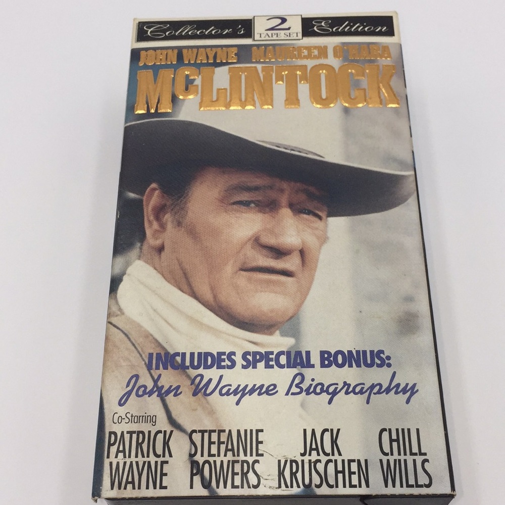 McLINTOCK John Wayne 2 Tape VHS Movie Collector’s